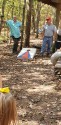 Playing cornhole